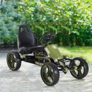 Aosom Kids Pedal Go Kart, Ride On Car Toy With Adjustable Seat, EVA Tyres
